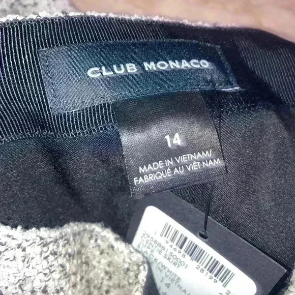 CLUB MONACO Centie Mini Skirt Black & White Size 14 - Picture 10 of 13